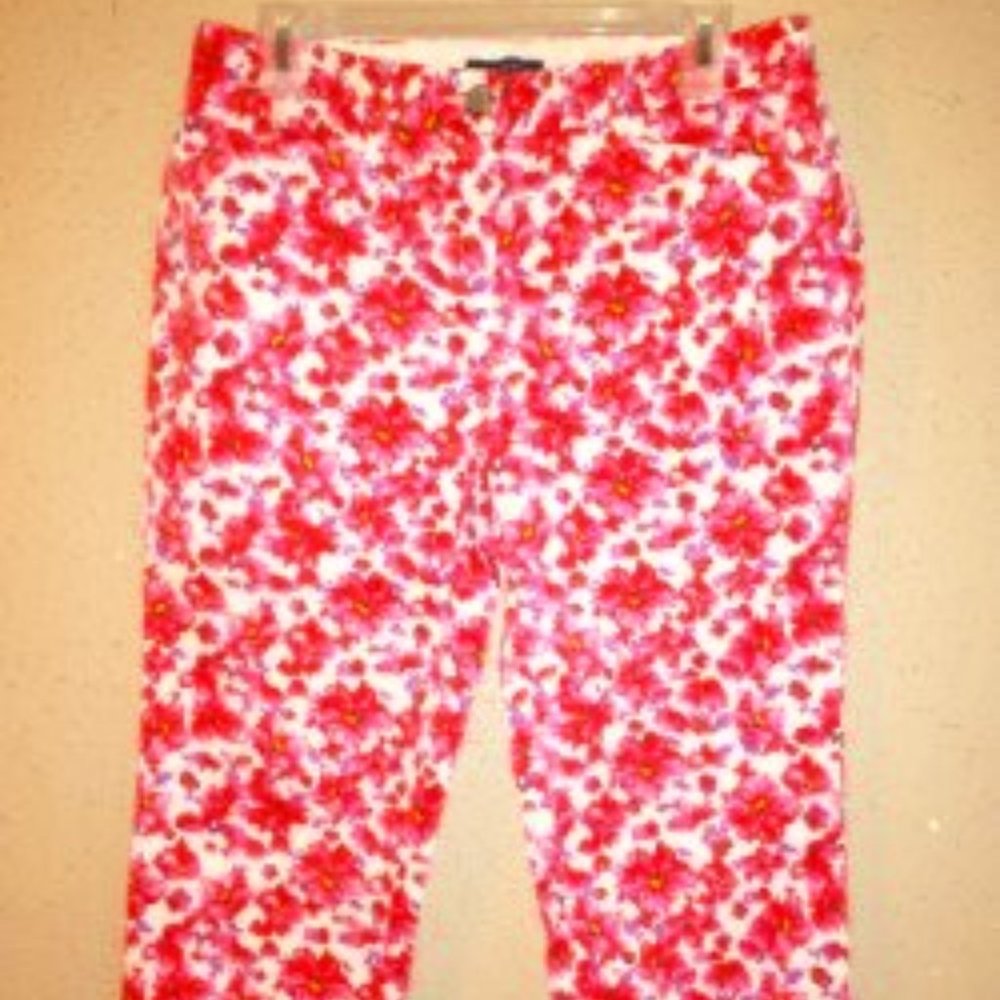 LAND END PANT, SLANKS,CROPPED,PATTERN